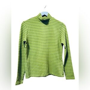 GAP Green Striped Turtleneck – Medium